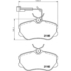 8DB 355 017-831 HELLA Комплект тормозных колодок, дисковый тормоз