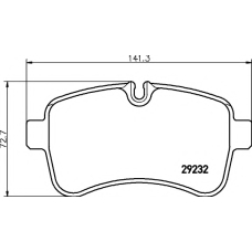 8DB 355 005-551 HELLA PAGID Комплект тормозных колодок, дисковый тормоз
