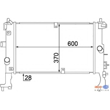 8MK 376 771-241 HELLA Радиатор, охлаждение двигателя