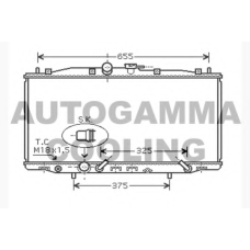 104515 AUTOGAMMA Радиатор, охлаждение двигателя
