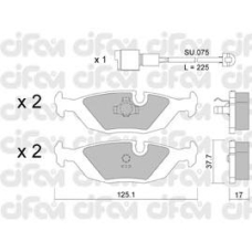 822-070-1K CIFAM Комплект тормозных колодок, дисковый тормоз