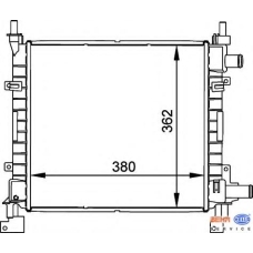 8MK 376 720-271 HELLA Радиатор, охлаждение двигателя