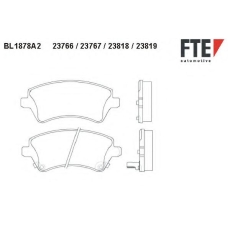BL1878A2 FTE Комплект тормозных колодок, дисковый тормоз