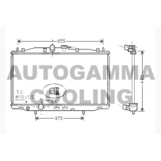 104516 AUTOGAMMA Радиатор, охлаждение двигателя