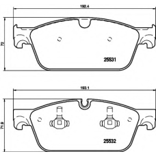 8DB 355 020-141 HELLA Комплект тормозных колодок, дисковый тормоз
