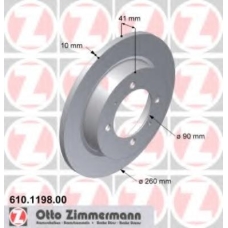 610.1198.00 ZIMMERMANN Тормозной диск