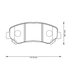573379B BENDIX Комплект тормозных колодок, дисковый тормоз