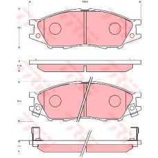GDB7043 TRW Комплект тормозных колодок, дисковый тормоз