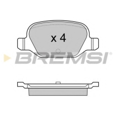 BP2974 BREMSI Комплект тормозных колодок, дисковый тормоз