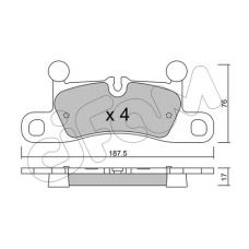 822-958-0 CIFAM Комплект тормозных колодок, дисковый тормоз