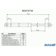 BGS10736 BUGIAD Газовая пружина, крышка багажник