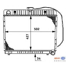 8MK 376 706-191 HELLA Радиатор, охлаждение двигателя