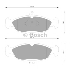 0 986 AB9 066 BOSCH Комплект тормозных колодок, дисковый тормоз