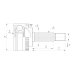 CVJ5661.10 OPEN PARTS Шарнирный комплект, приводной вал