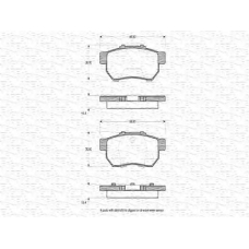 363702160765 MAGNETI MARELLI Комплект тормозных колодок, дисковый тормоз