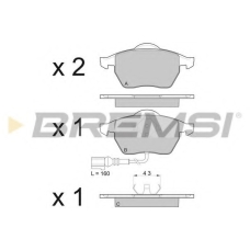 BP2984 BREMSI Комплект тормозных колодок, дисковый тормоз