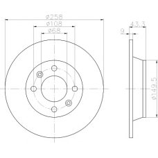 MDC709 MINTEX Тормозной диск