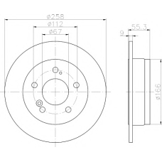 8DD 355 100-962 HELLA PAGID Тормозной диск