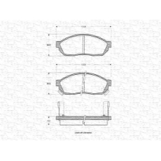 363702160531 MAGNETI MARELLI Комплект тормозных колодок, дисковый тормоз