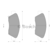 0 986 AB1 078 BOSCH Комплект тормозных колодок, дисковый тормоз