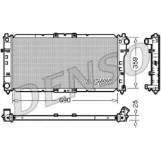 DRM44030 DENSO Радиатор, охлаждение двигателя