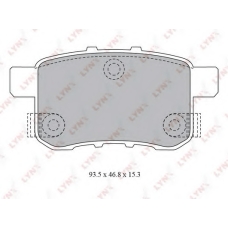 BD3431 LYNX Bd-3431 колодки тормозные задние honda accord viii 2.0-2.4 08]
