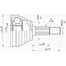 CVJ5149.10 OPEN PARTS Шарнирный комплект, приводной вал