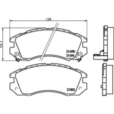 8DB 355 006-461 HELLA Комплект тормозных колодок, дисковый тормоз