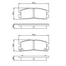 0 986 461 145 BOSCH Комплект тормозных колодок, дисковый тормоз