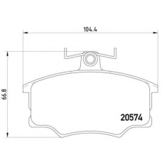 P 85 010 BREMBO Комплект тормозных колодок, дисковый тормоз