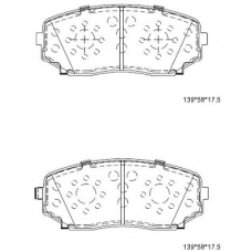 KD3740 ASIMCO Комплект тормозных колодок, дисковый тормоз