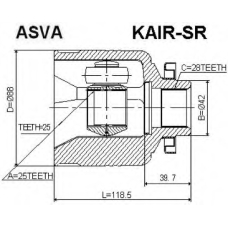 KAIR-SR ASVA Шарнирный комплект, приводной вал