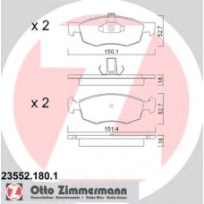 23552.180.1 ZIMMERMANN Комплект тормозных колодок, дисковый тормоз