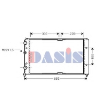 040038N AKS DASIS Радиатор, охлаждение двигателя