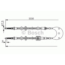 1 987 477 230 BOSCH Трос, стояночная тормозная система