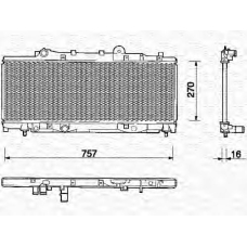 350213115000 MAGNETI MARELLI Радиатор, охлаждение двигателя