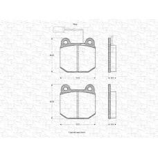 363702160314 MAGNETI MARELLI Комплект тормозных колодок, дисковый тормоз