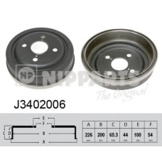 J3402006 NIPPARTS Тормозной барабан