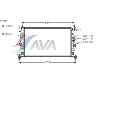 OL2359 AVA Радиатор, охлаждение двигателя