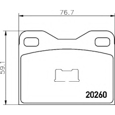 8DB 355 007-031 HELLA Комплект тормозных колодок, дисковый тормоз