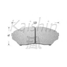 D6089 KAISHIN Комплект тормозных колодок, дисковый тормоз