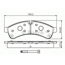 0 986 TB3 191 BOSCH Комплект тормозных колодок, дисковый тормоз