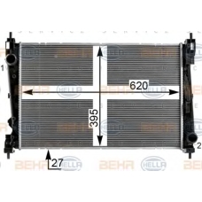 8MK 376 900-281 HELLA Радиатор, охлаждение двигателя