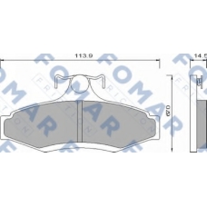 FO 666181 FOMAR ROULUNDS Комплект тормозных колодок, дисковый тормоз