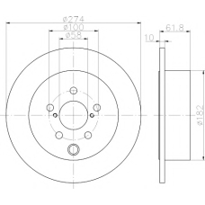 MDC2568 MINTEX Тормозной диск