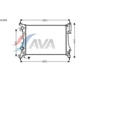 OL2408 AVA Радиатор, охлаждение двигателя