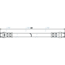 HOS3402 APEC Тормозной шланг