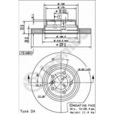 09.9355.11 BREMBO Тормозной диск