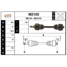 M2105 SNRA Приводной вал