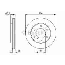 0 986 479 S63 BOSCH Тормозной диск